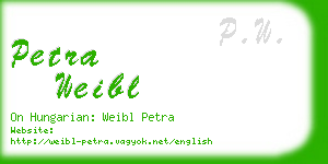 petra weibl business card